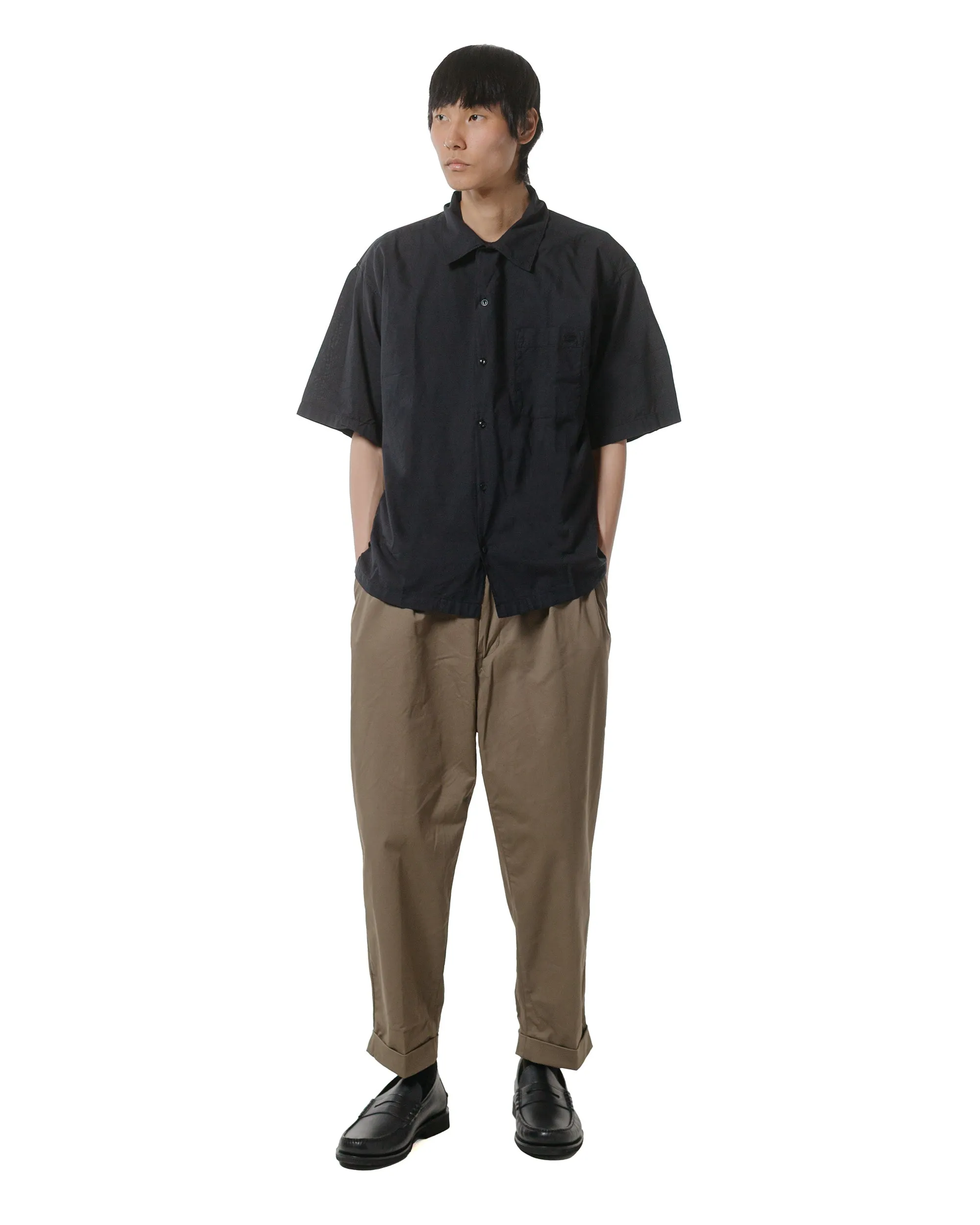 Multipurpose Utility Merz B. Schwanen SHIRT09LP Unisex Short Sleeve Cotton Poplin Shirt Deep Black