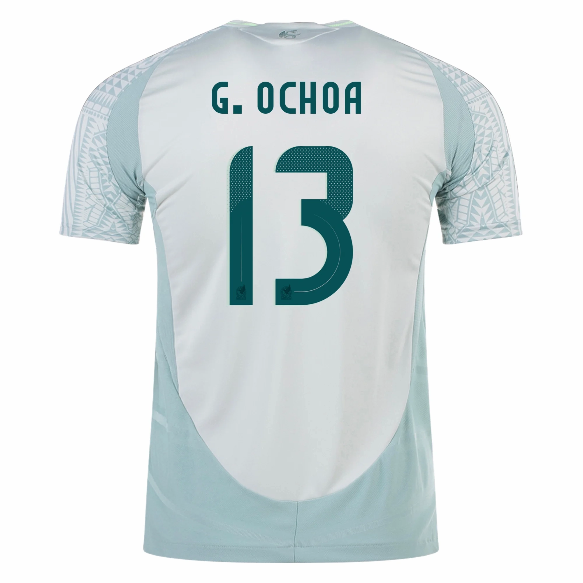 adidas Mens Mexico Authentic Guillermo Ochoa Away Jersey 24/25 (Linen Green) Breathable Performance Speed Fit