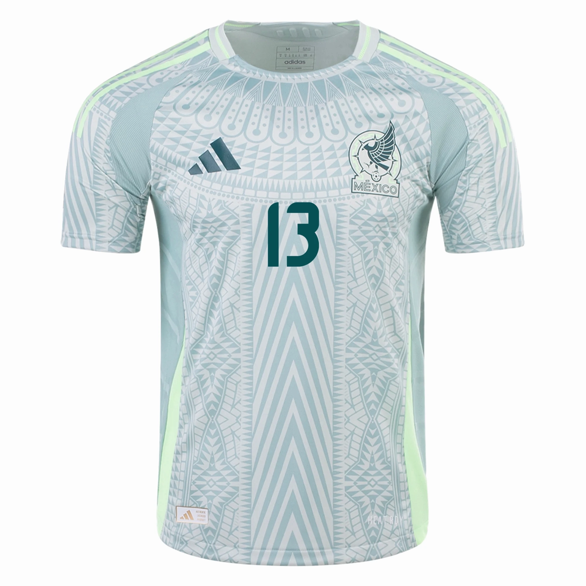 Second Skin adidas Mens Mexico Authentic Guillermo Ochoa Away Jersey 24/25 (Linen Green)