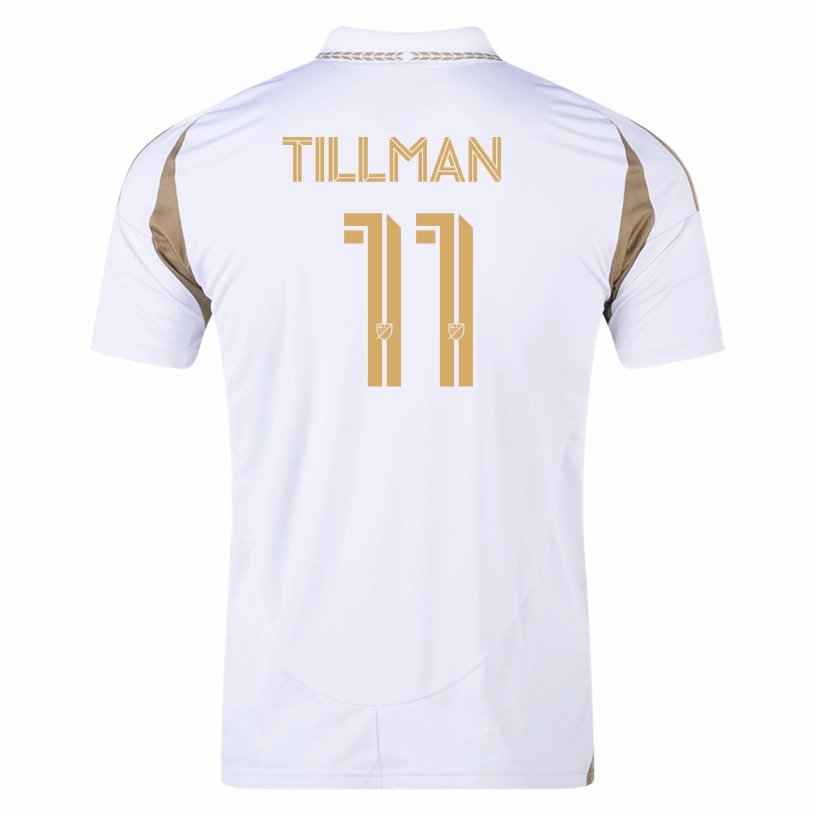 adidas Timothy Tillman LAFC Away Jersey 25/26 (White/Gold) Ultra Flex Ribbed Trim Adjustable Hem Drawstring