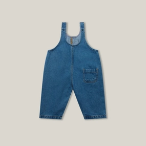 [Pre-order] The Simple Folk The Oversized Denim Dungaree Asymmetric-Neck Delicate Edge