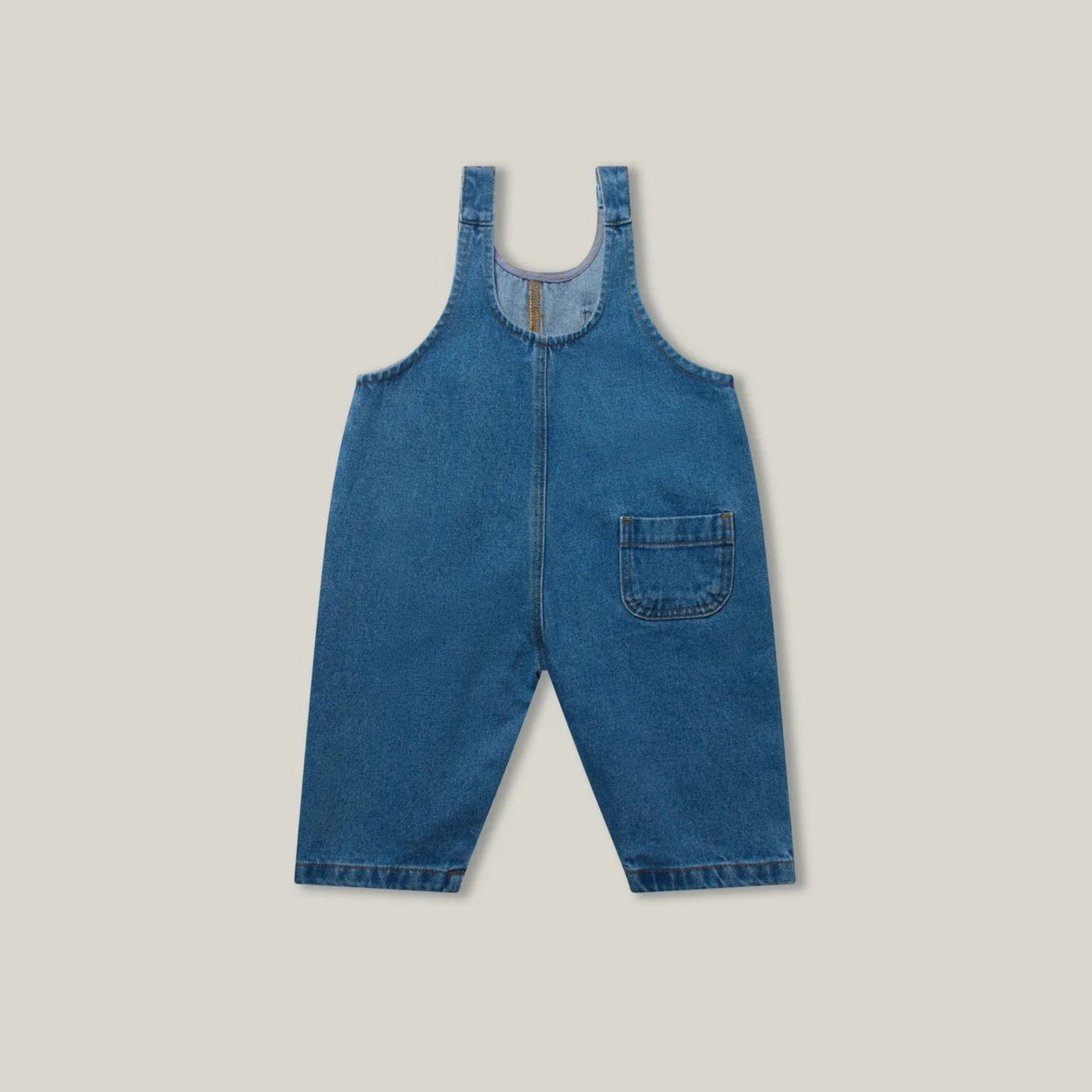 [Pre-order] The Simple Folk The Oversized Denim Dungaree Asymmetric-Neck Delicate Edge