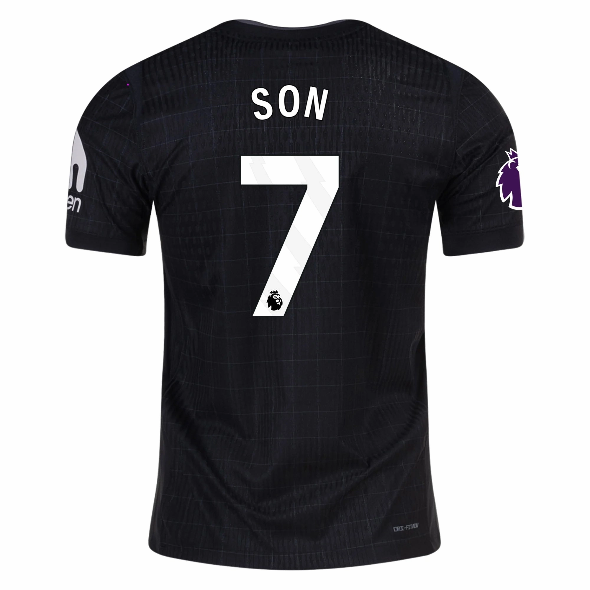 Muscle Motion Street Style Nike Son Heung-min Tottenham Hotspur Authentic Away Jersey 25/26 w/ EPL Patch (Black/Iron)