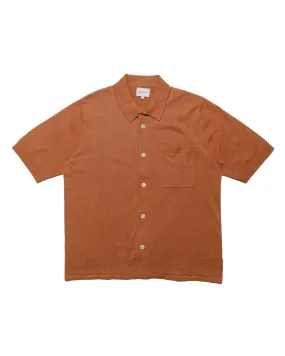Gender Neutral Norse Projects Rollo Cotton Linen SS Shirt Red Clay