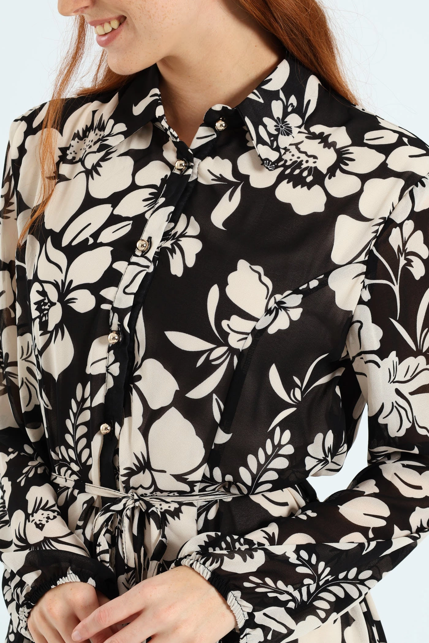 Weekend Edge Button Through Godet Tea Dress