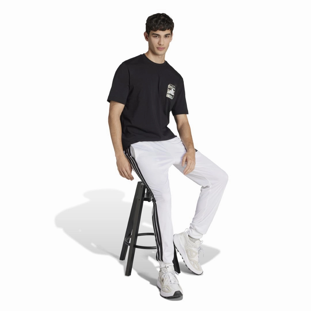 Basic Layering Durable Stitching Camo Woven Graphic T-shirt