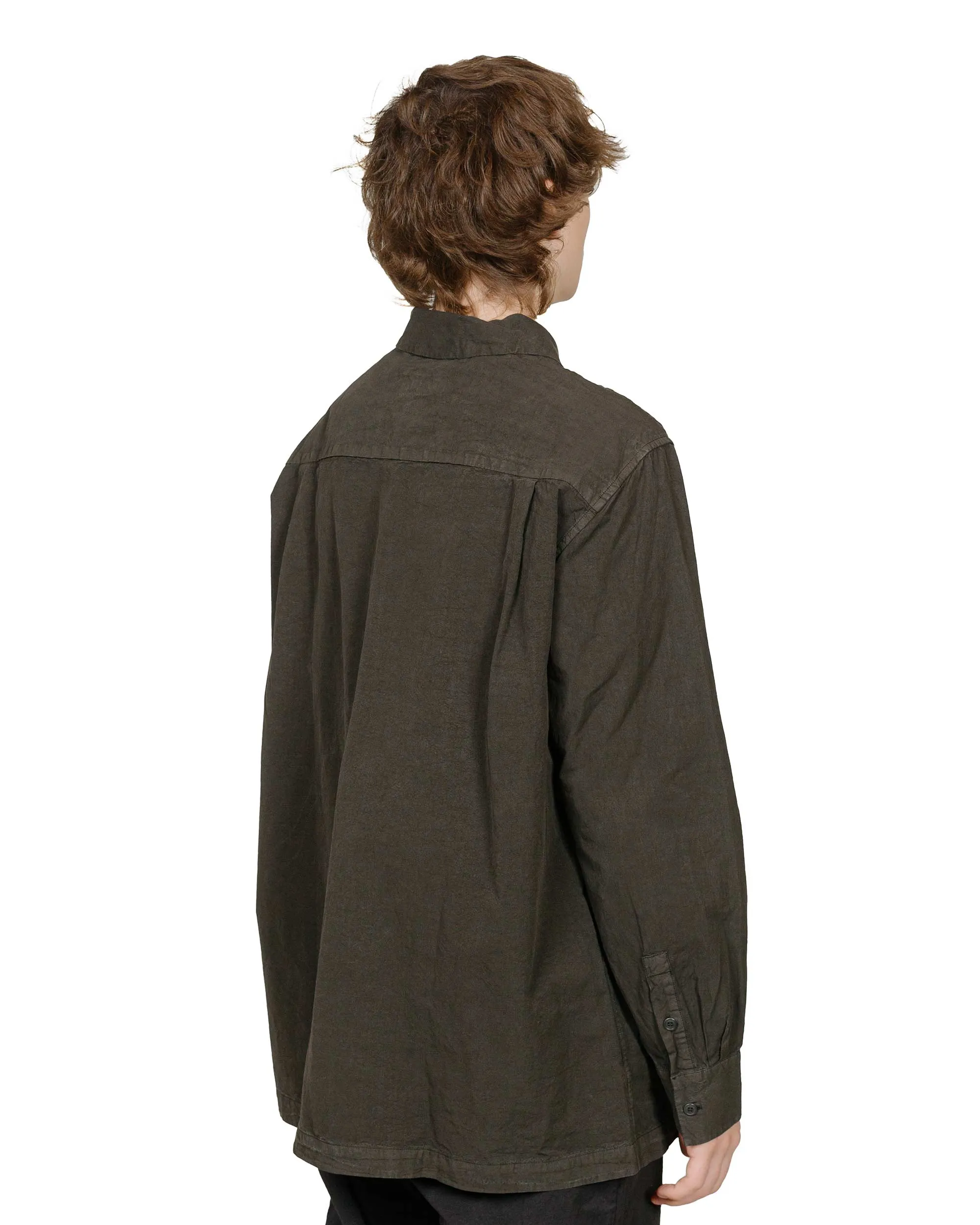 CASEY CASEY Fabu Shirt Paper Cot Dark Khaki Tall friendly Shimmer Effect