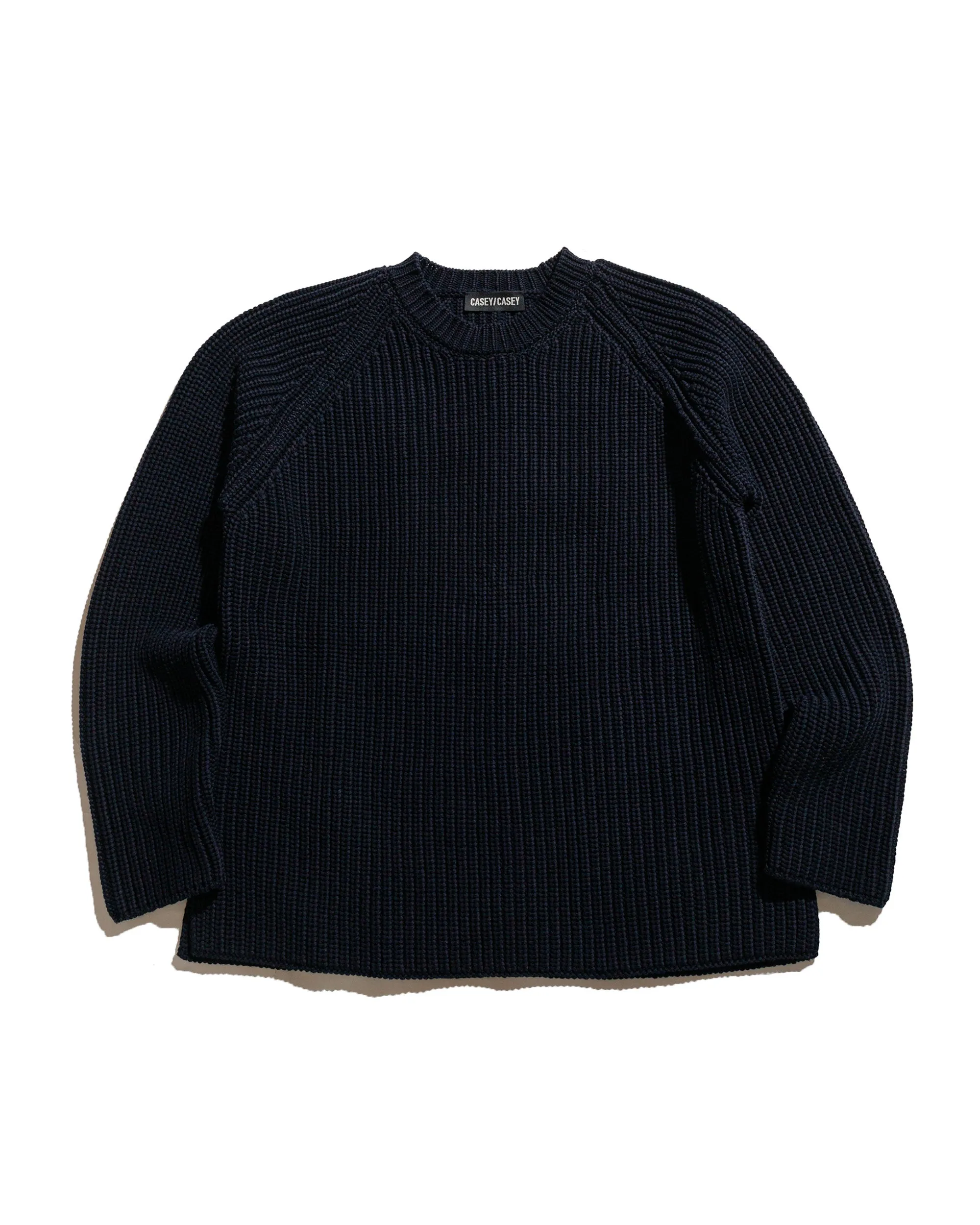 CASEY CASEY Pannocchia Sweater Crepe Cot Navy Simple Layer Soft Layer