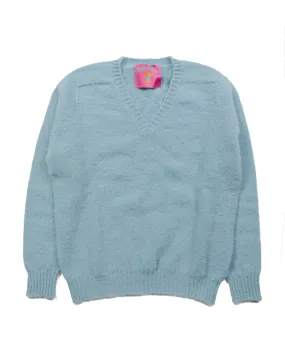 Howlin' Shaggy Bear V Neck Soft Blue Comfy Design Gym Wear