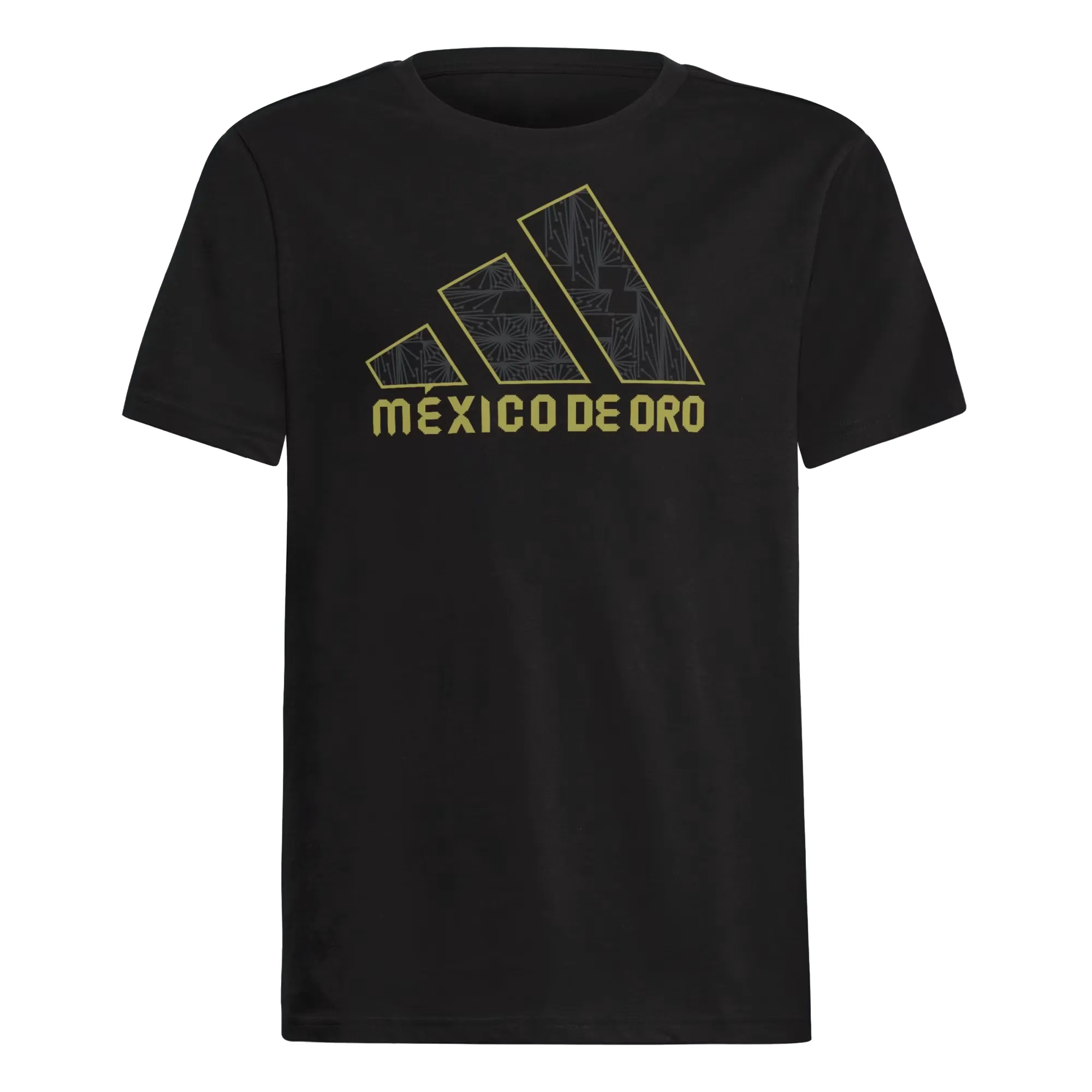Movie Night adidas Youth Mexico Fresh Logo T-Shirt 25/26 (Black/Gold)