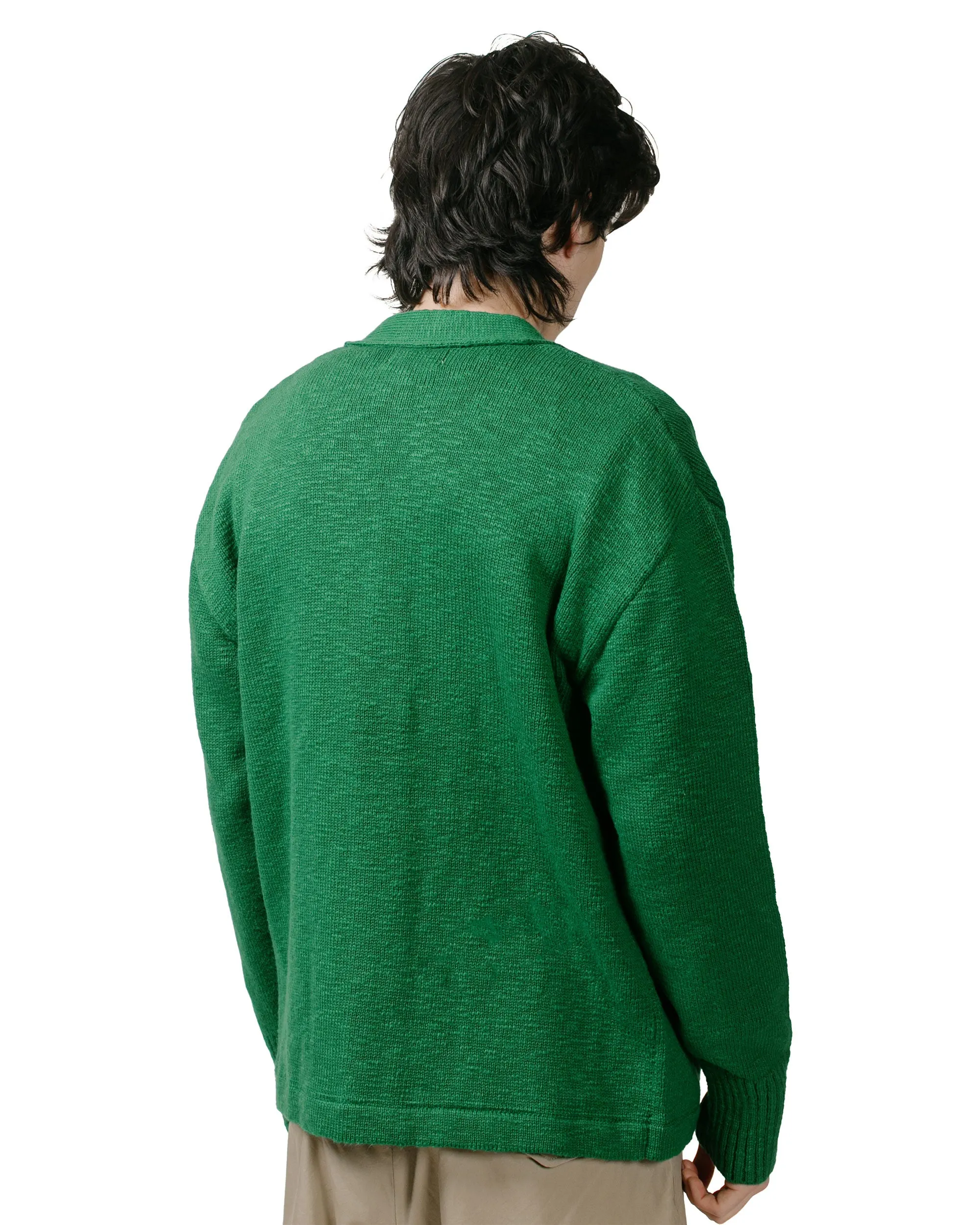 The Real McCoy's MC24016 Cotton Summer Cardigan Green Warm Layering