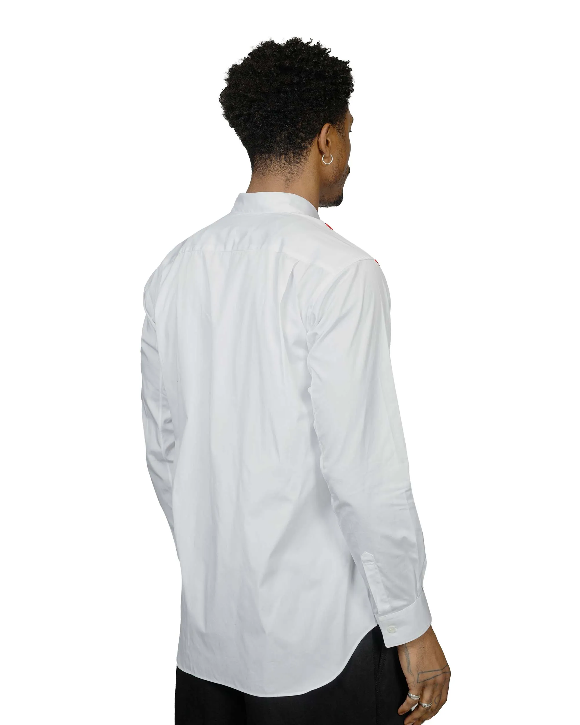 Anti Cling Fabric Fitted Silhouette Comme des Gar?ons SHIRT Coloured Stripe Shirt White Mix