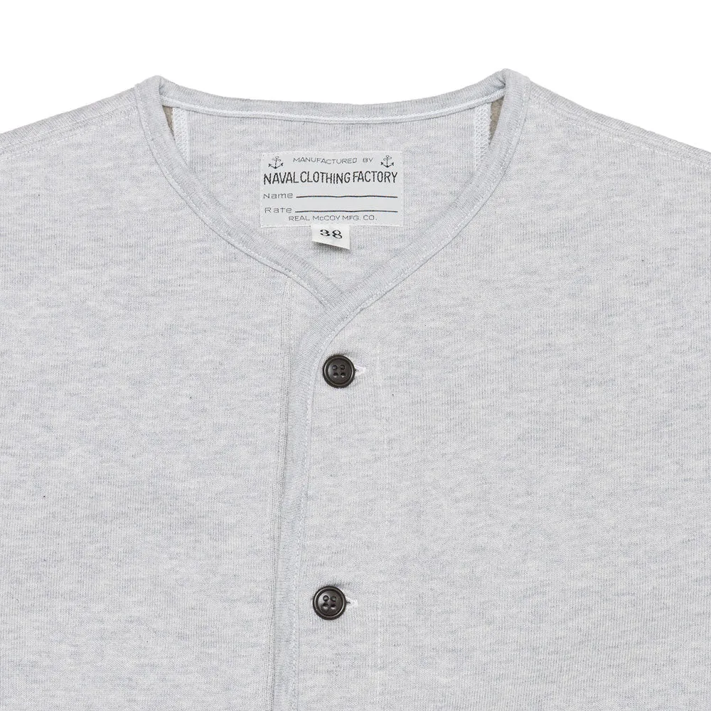 The Real McCoy??s U.S.N. Cotton Cardigan Grey MC19104 Timeless Minimal Durable Fabric