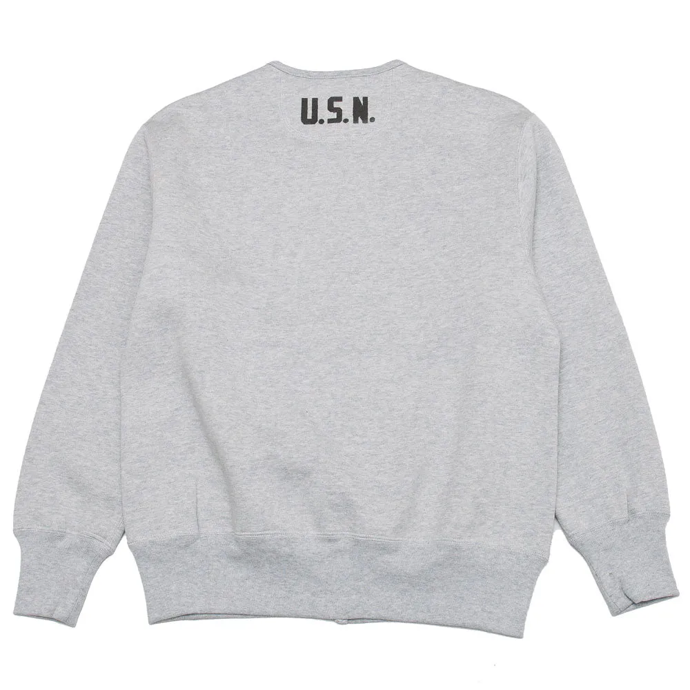 The Real McCoy??s U.S.N. Cotton Cardigan Grey MC19104 Essential Minimal Best-selling
