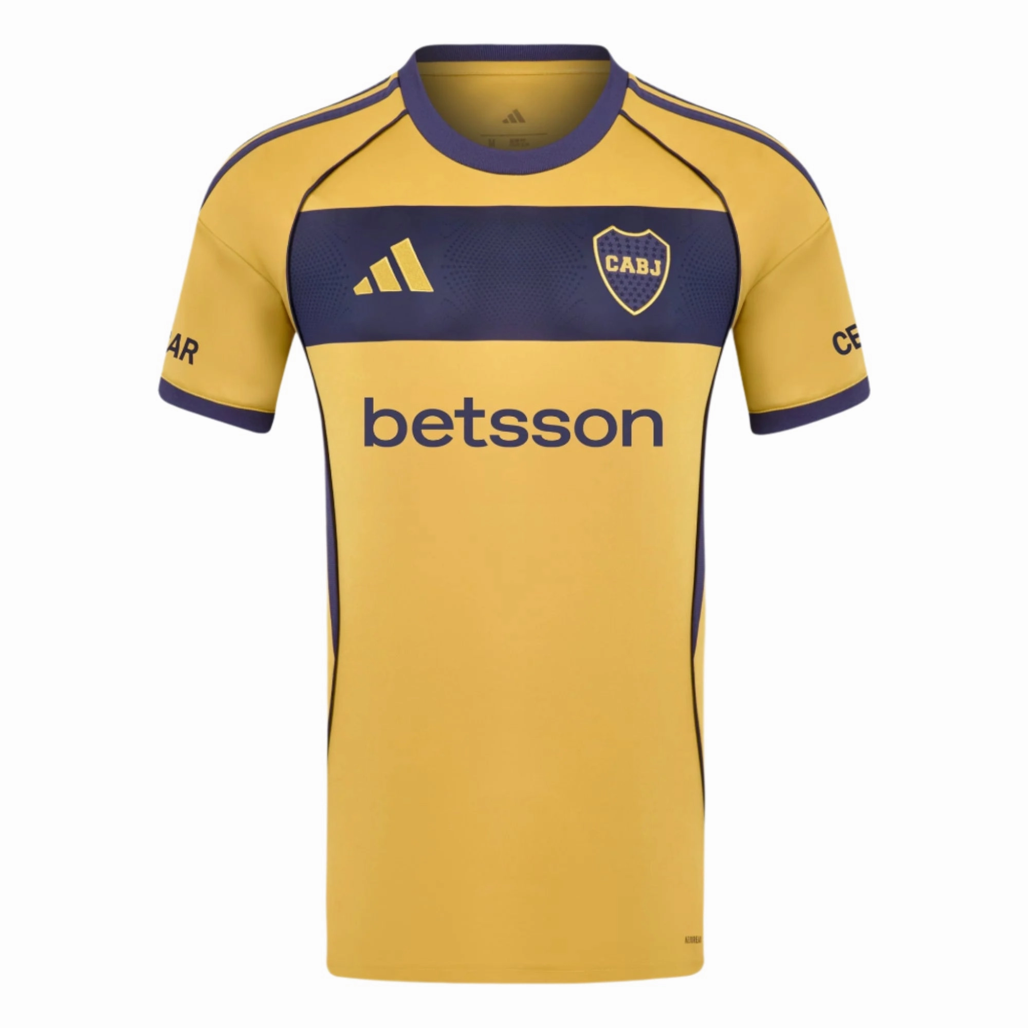Athletic Cut adidas Men's Boca Juniors Away Jersey 25/26 (Gold/Navy)