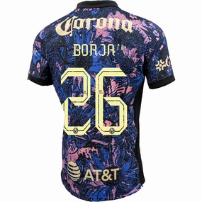 Everyday Wear Reinforced Hemline Nike Club America Cristian Borja Third Jersey 24/25 (Medium Blue/Black/Lemon Chiffon)