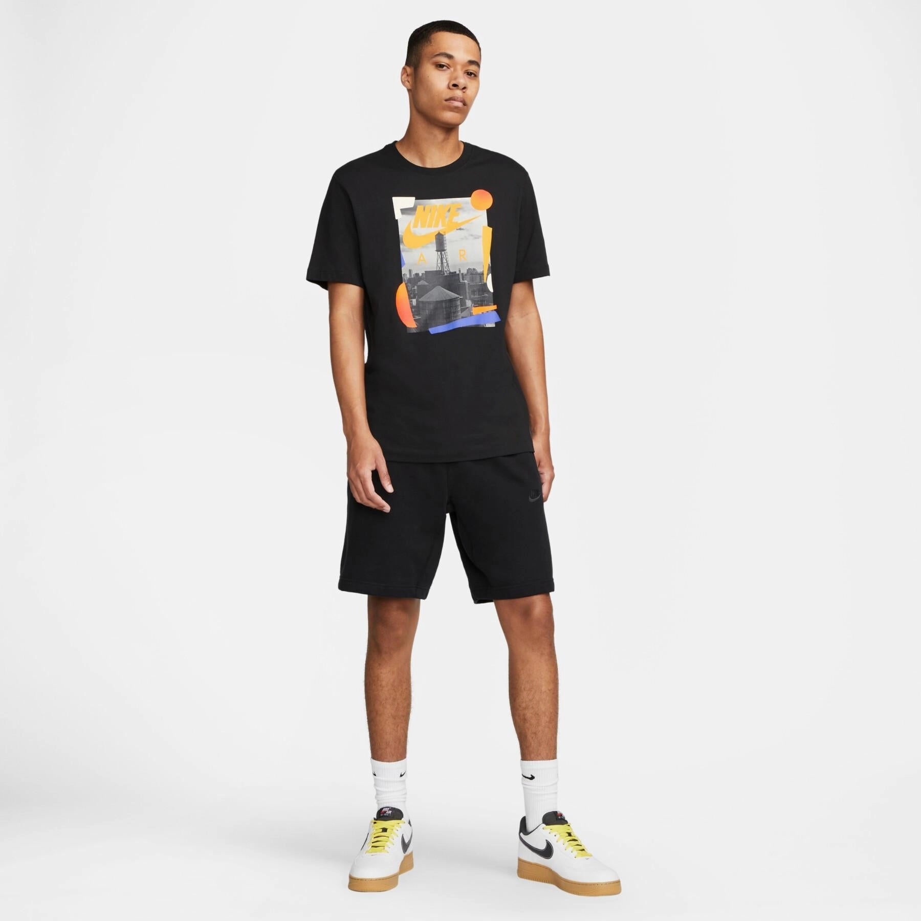Reinforced Shoulder Oversized Fit Sportswear Rhyth Photo T-shirt