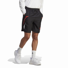 Flexible Stretch Waist Quick Release Buckle Casual Woven Shorts