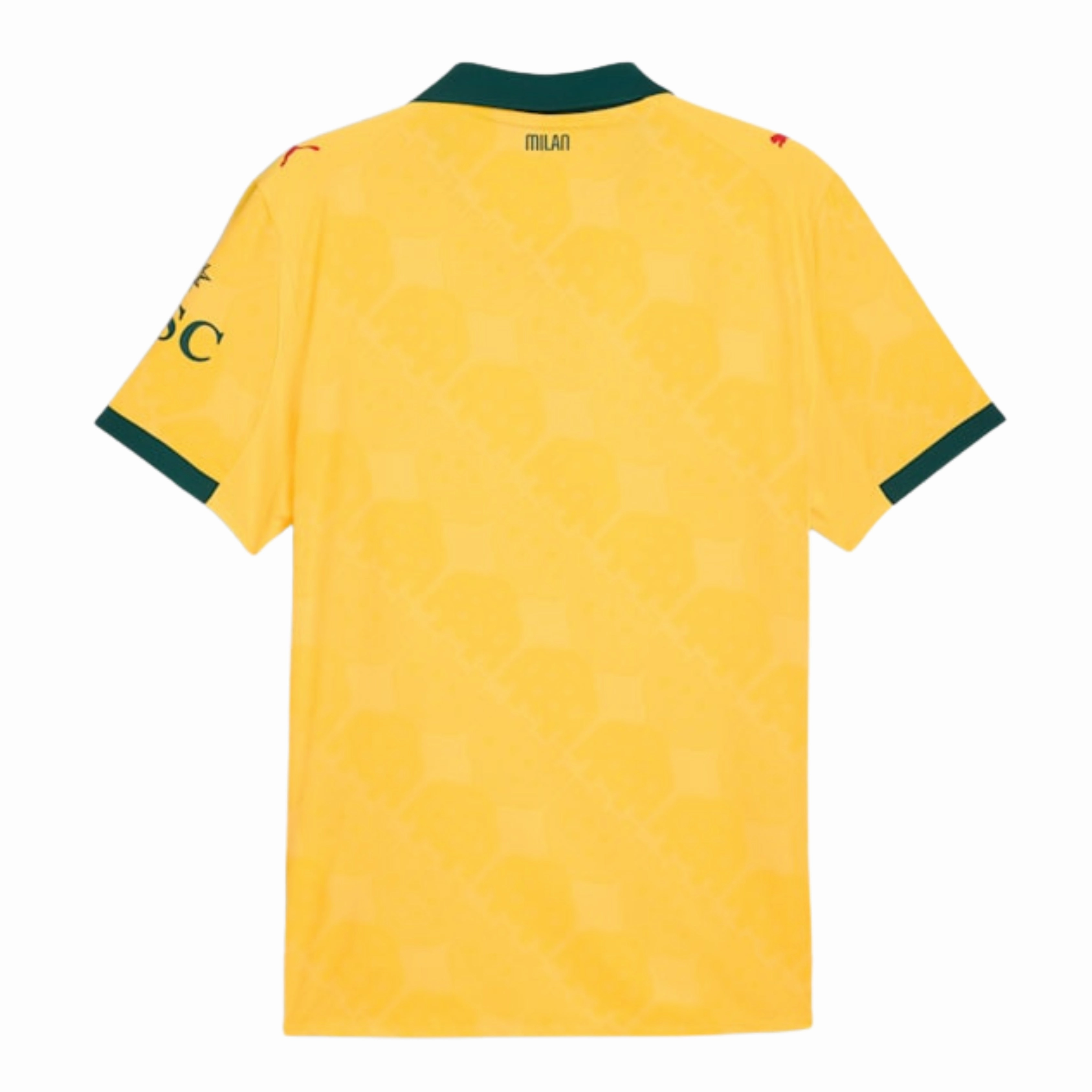 Jacquard Knit Modern Cut Puma Men's AC Milan Authentic Third Jersey 25/26 (Sunny Yellow/Dark Myrtle)