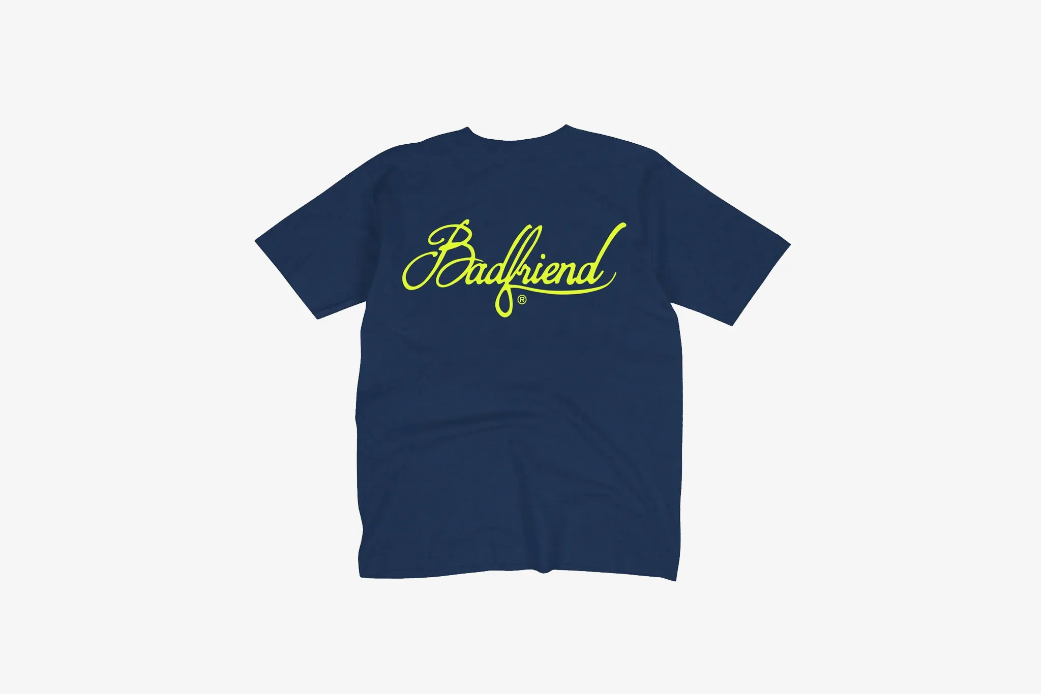 Badfriend "Cursive Logo S/S Tee" M - Navy Elite Vibe