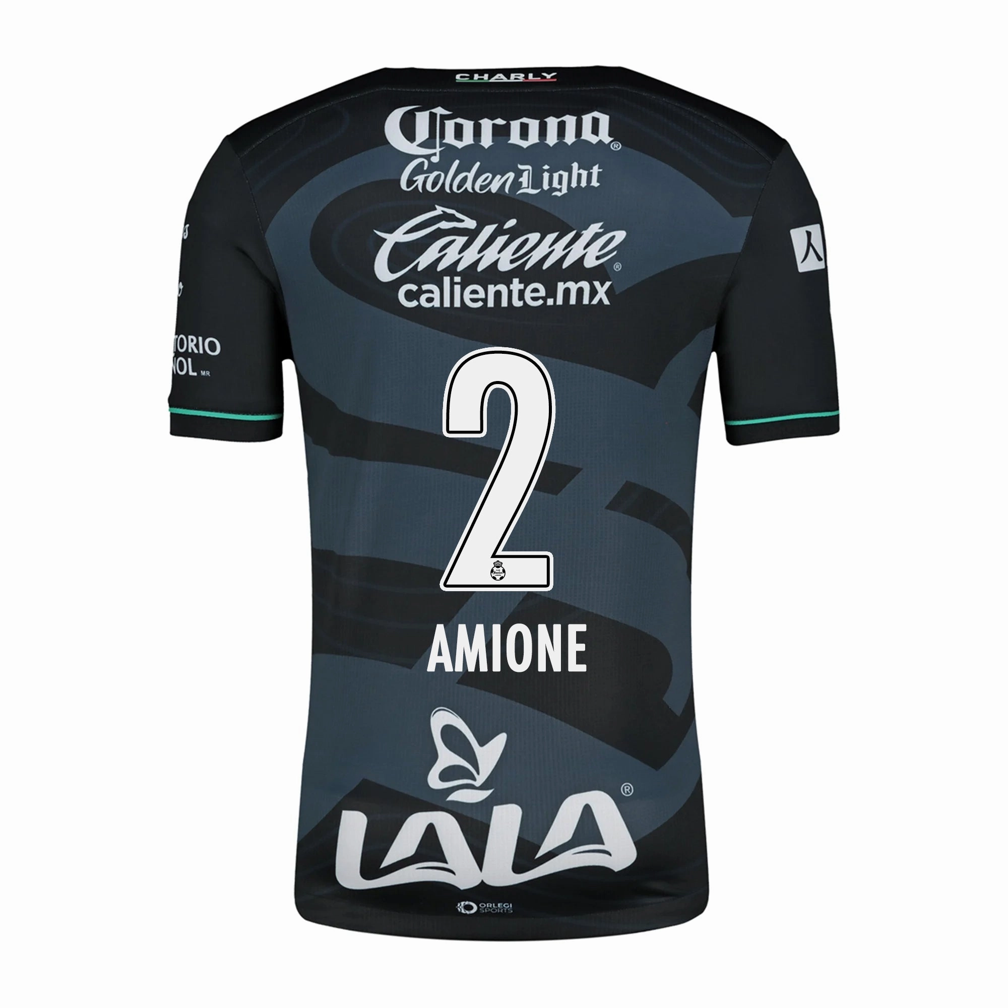 Charly Bruno Amione Santos Third Jersey 24/25 (Black/Grey) Stretch Lines Motion Friendly