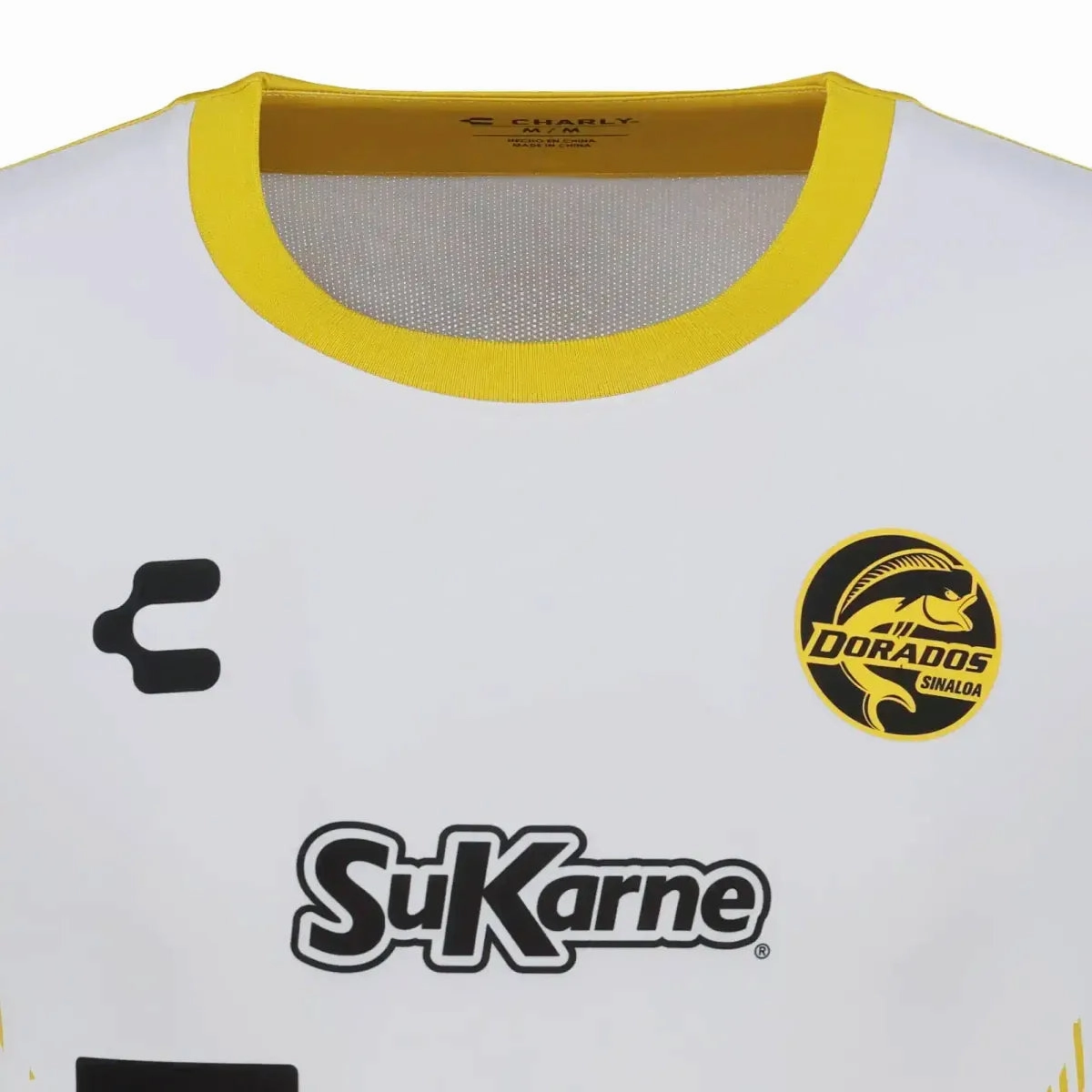 Tear Resistant Construction Odor Control Yarn Charly Dorados 25/26 Away Jersey (White/Gold)