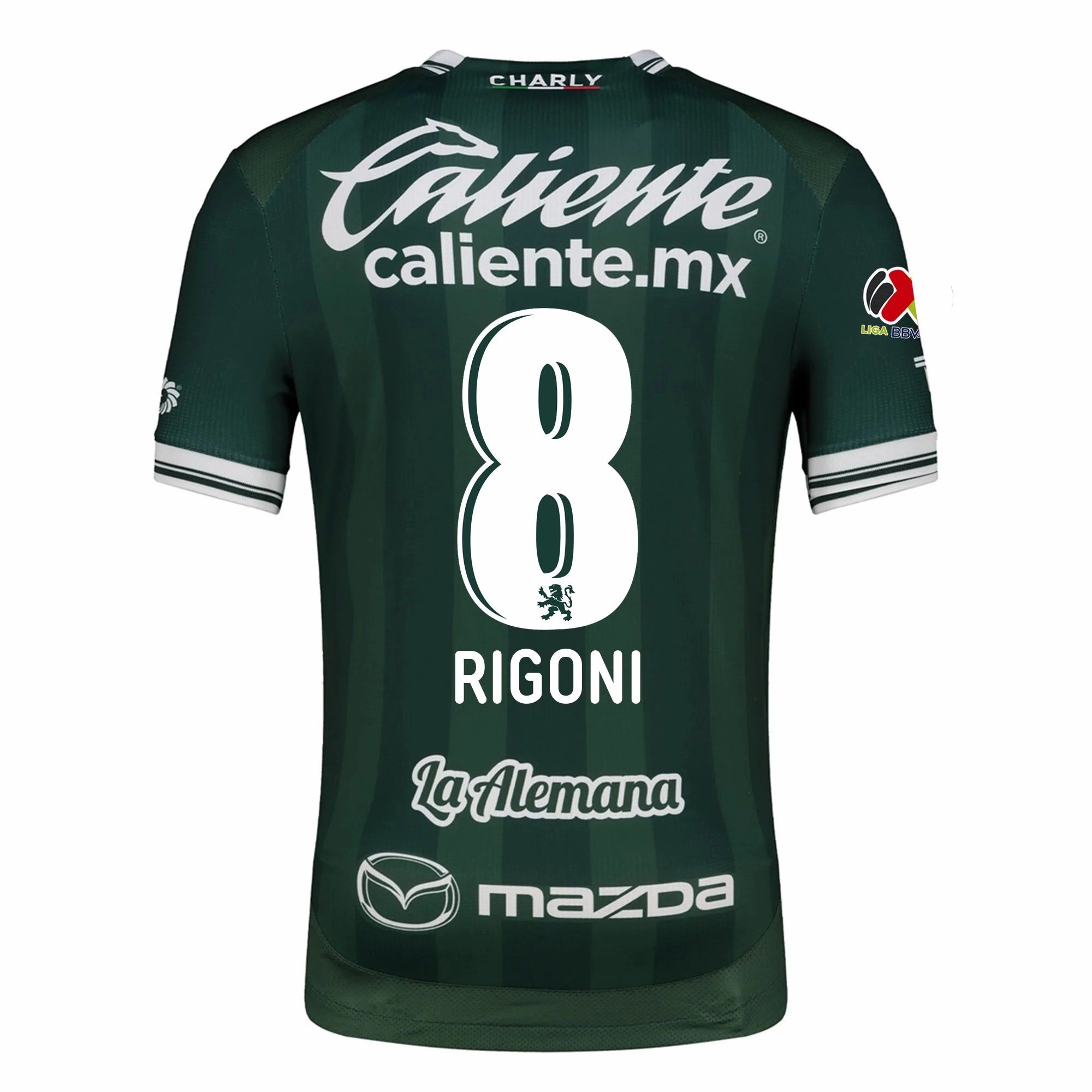 Charly Emiliano Ariel Rigoni Men's Leon FC Home Jersey 25/26 w/ BBVA Liga Patch (Green) Total Ease Non Irritating Fabric