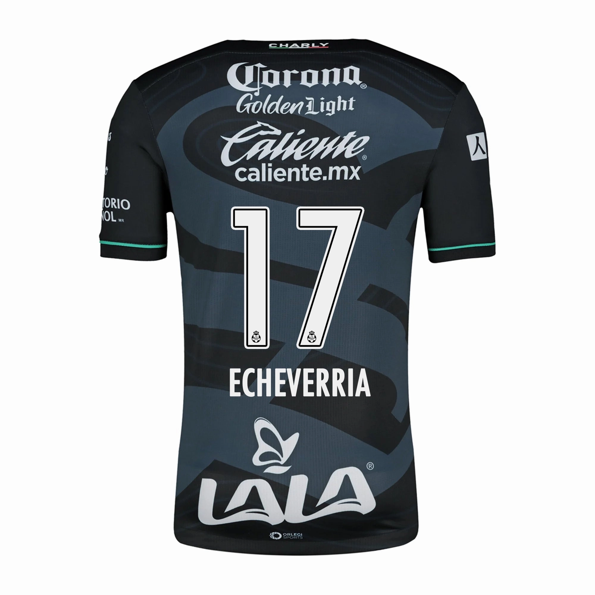 Aerodynamic Cut Smooth Flatlock Stitching Charly Emmanuel Echeverria Santos Third Jersey 24/25 (Black/Grey)