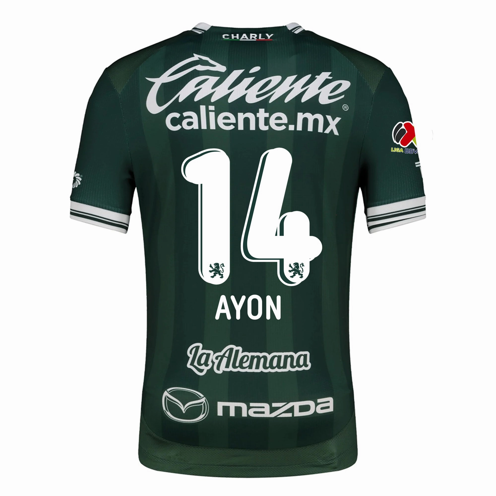 Charly Ettson Ayon Men's Leon FC Home Jersey 25/26 w/ BBVA Liga Patch (Green) Unisex style