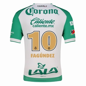 Seamless Side Panels Style Driven Charly Franco Fagundez Men's Santos Laguna Home Jersey 25/26 w/ BBVA MX Patches (Green/White)