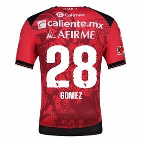 Performance Wear Breeze Control Charly Jesus Gomez Men's Club Tijuana Xolos Home Jersey 25/26 w/ BBVA MX Patch (Red/Black)