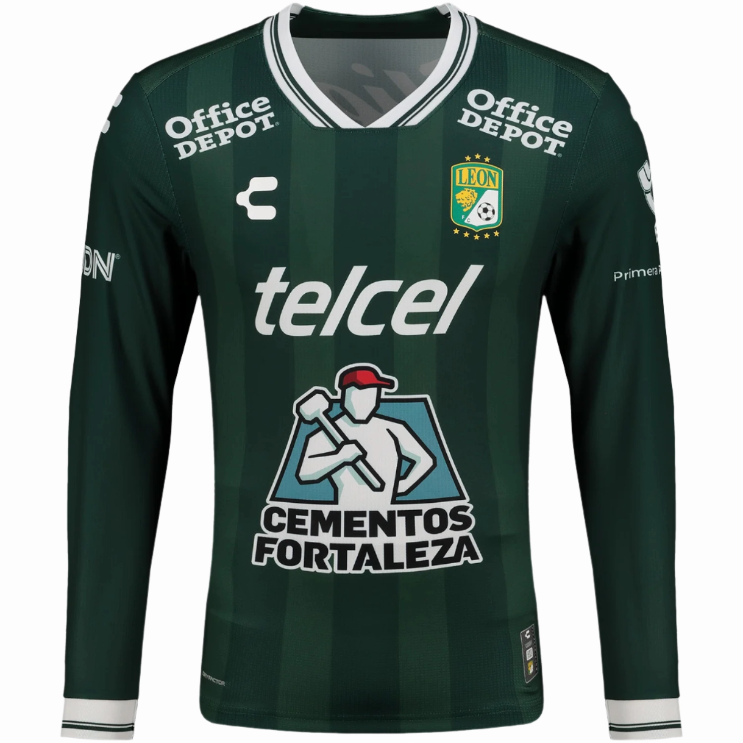 Breathable mesh Athletic Motion Charly Le??n 25/26 Long Sleeve Home Jersey (Dark Green)