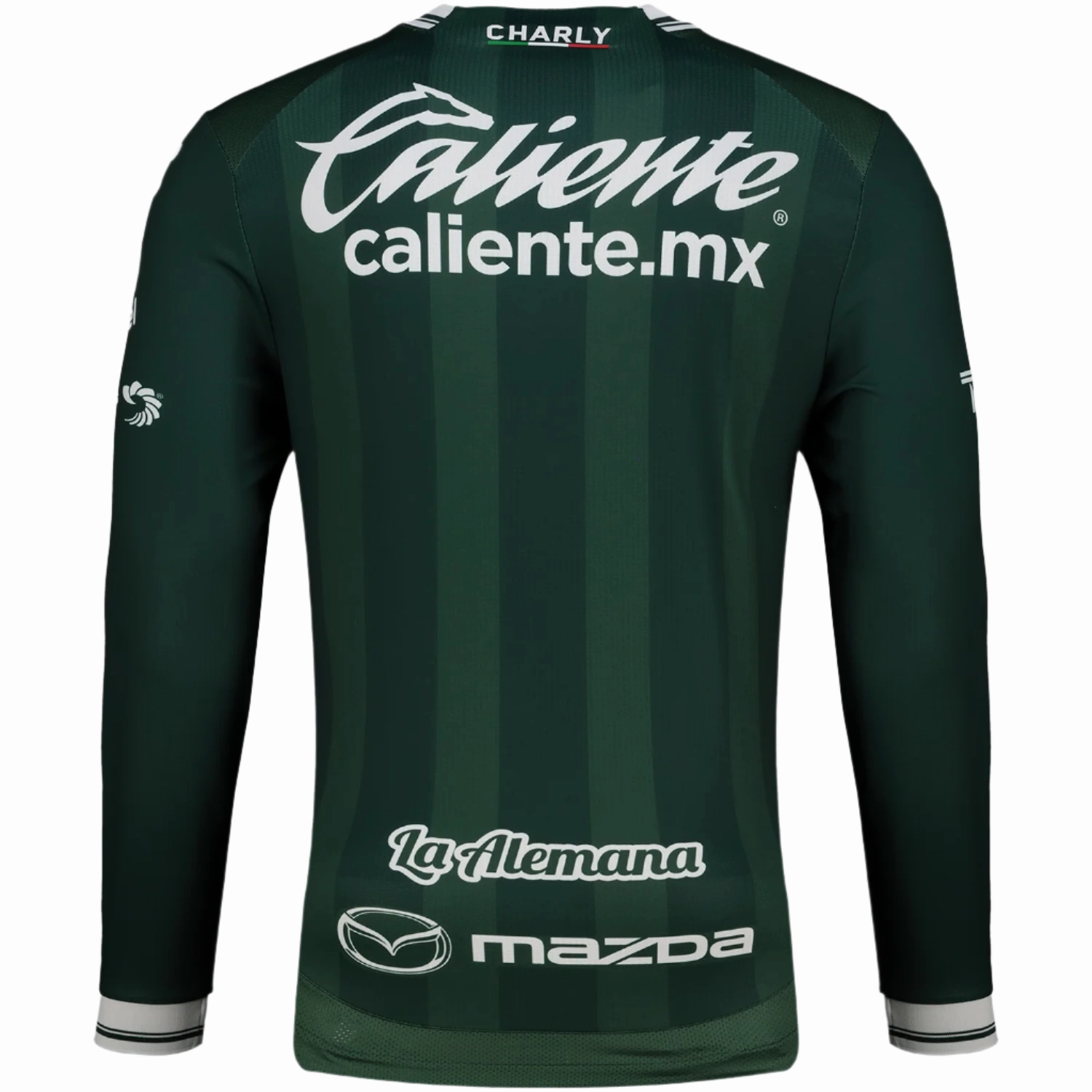 Charly Le??n 25/26 Long Sleeve Home Jersey (Dark Green) Garment Dyed Colorfastness Microfiber Blend