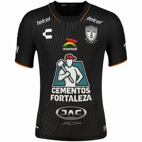 Quick Dry Material Raglan Sleeve Cut Charly Pachuca Away Jersey 23/24 (Black)