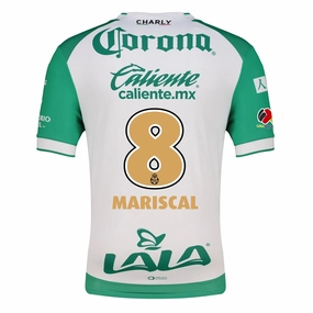 Flexible Knit Construction Functional Fit Charly Salvador Mariscal Men's Santos Laguna Home Jersey 25/26 w/ BBVA MX Patches (Green/White)