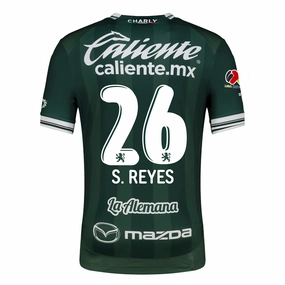 Dry Touch Moisture Lock Layer Charly Salvador Reyes Men's Leon FC Home Jersey 25/26 w/ BBVA Liga Patch (Green)