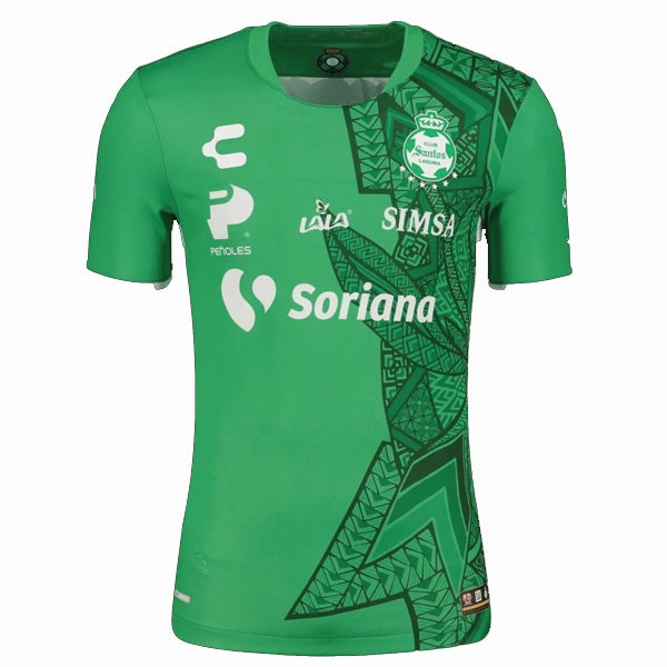 Quick Evaporation Knit Sleek Comfort Charly Santos Laguna Third Soccer Jersey 22/23 (Green)