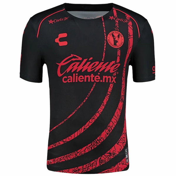 Charly Xolos Club Tijuana Home Jersey 24/25 (Black/Red) Quick Release Moisture Transfer Active Design