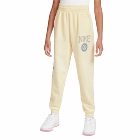 StretchFabric Tear Resistant Girl's Sportswear Club Fleece Loose Pants