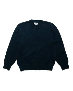 The Real McCoy's MC23014 Cotton Crewneck Sweater Ink Blue Simple Hoodie