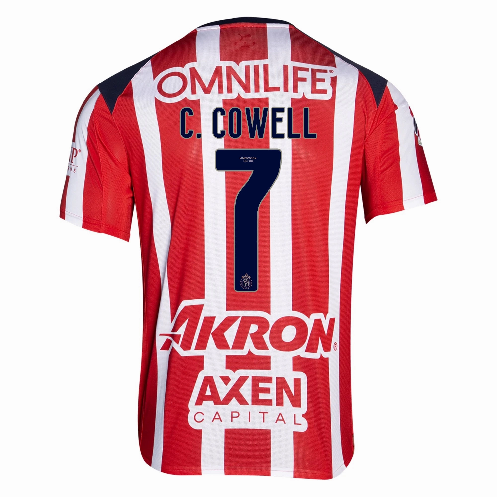 Mesh Panel Placement Puma Cade Cowell Men's Chivas De Guadalajara Home Jersey 25/26 (Puma Red/White)