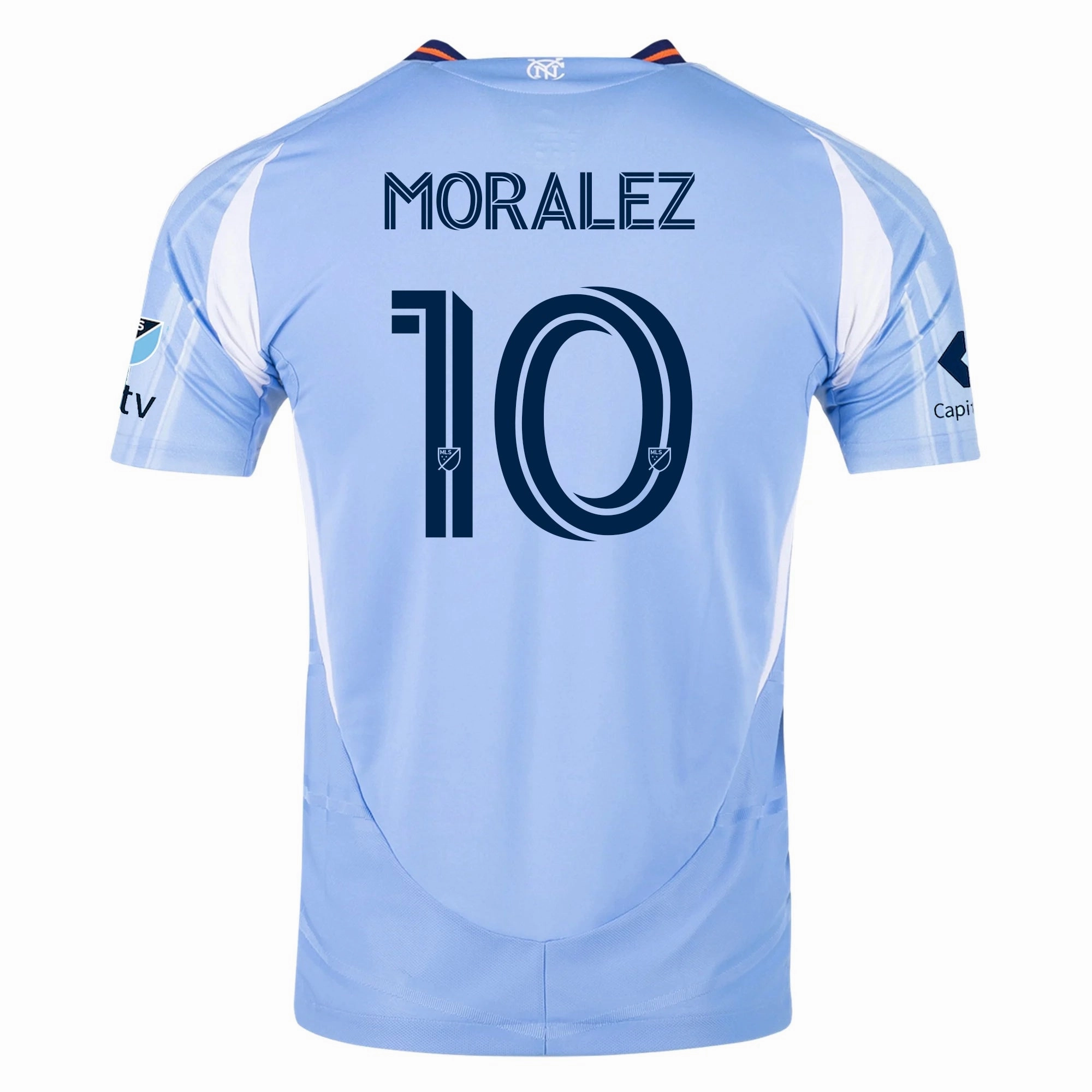 Effortless Comfort Comfort Stretch adidas Maximiliano Moralez New York City FC Authentic Home Jersey 25/26 w/ MLS Patches (Bahia Light Blue)