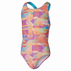 Girl's Digital Allover Leaderback One Piece Low Profile Zipper