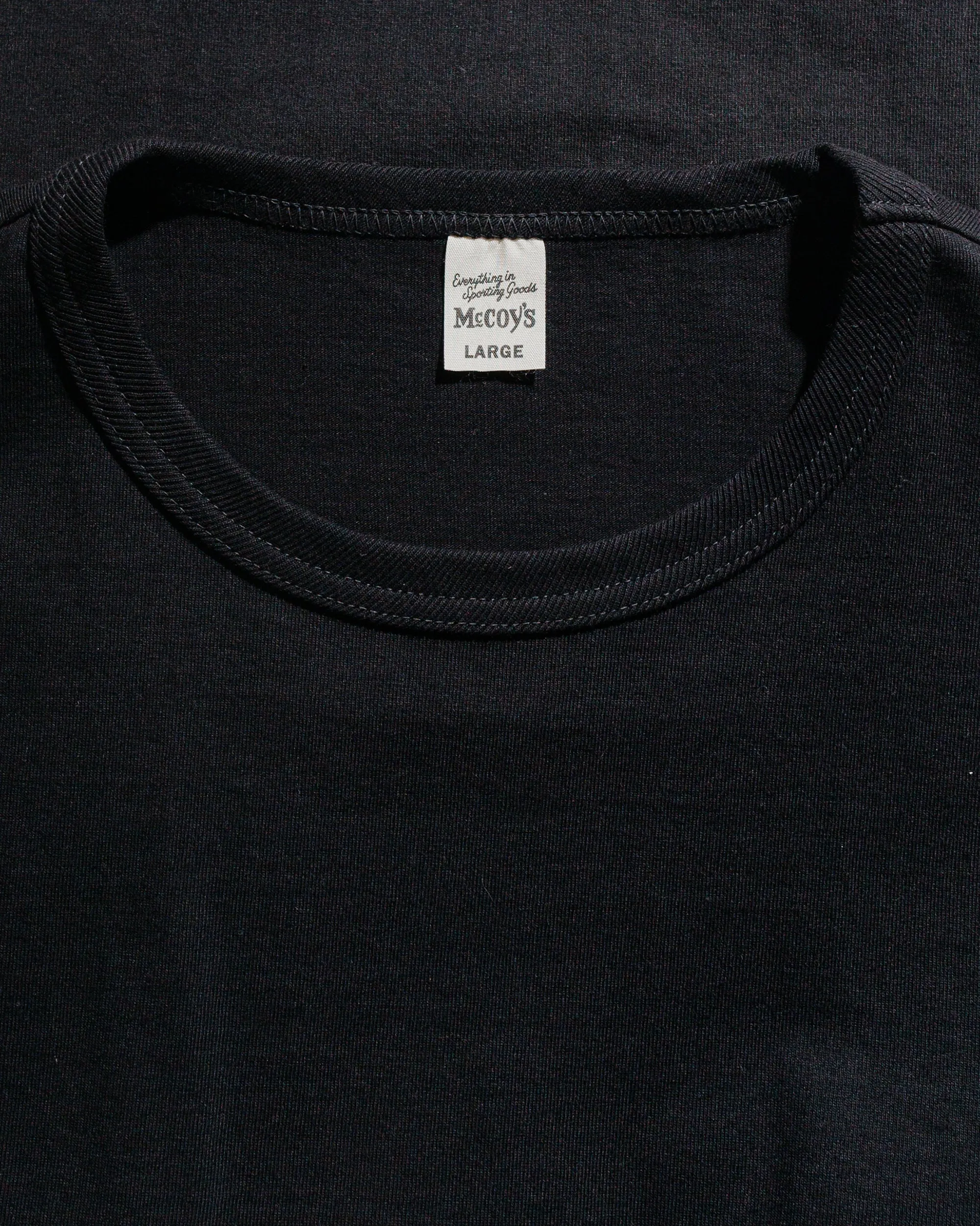 The Real McCoy's MC20000 2pcs Pack Tee Black Casual Comfort Look Taped Neckline