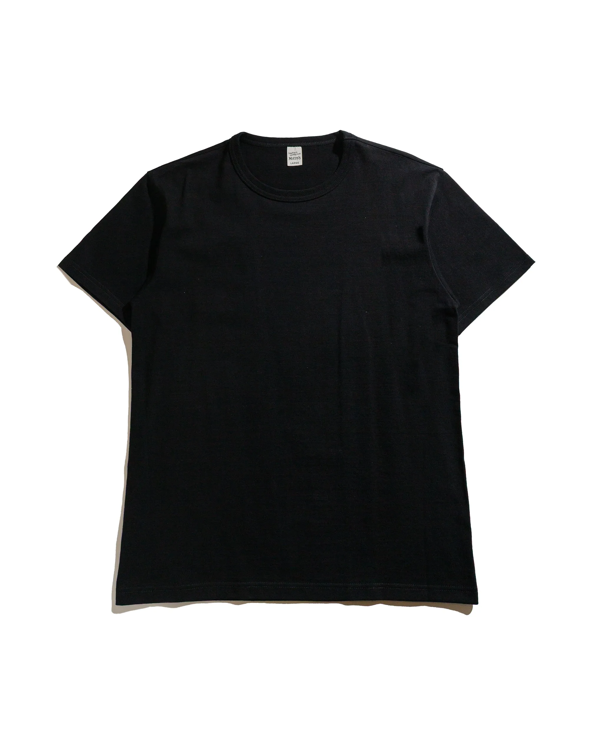 SoftenedNeckline The Real McCoy's MC20000 2pcs Pack Tee Black