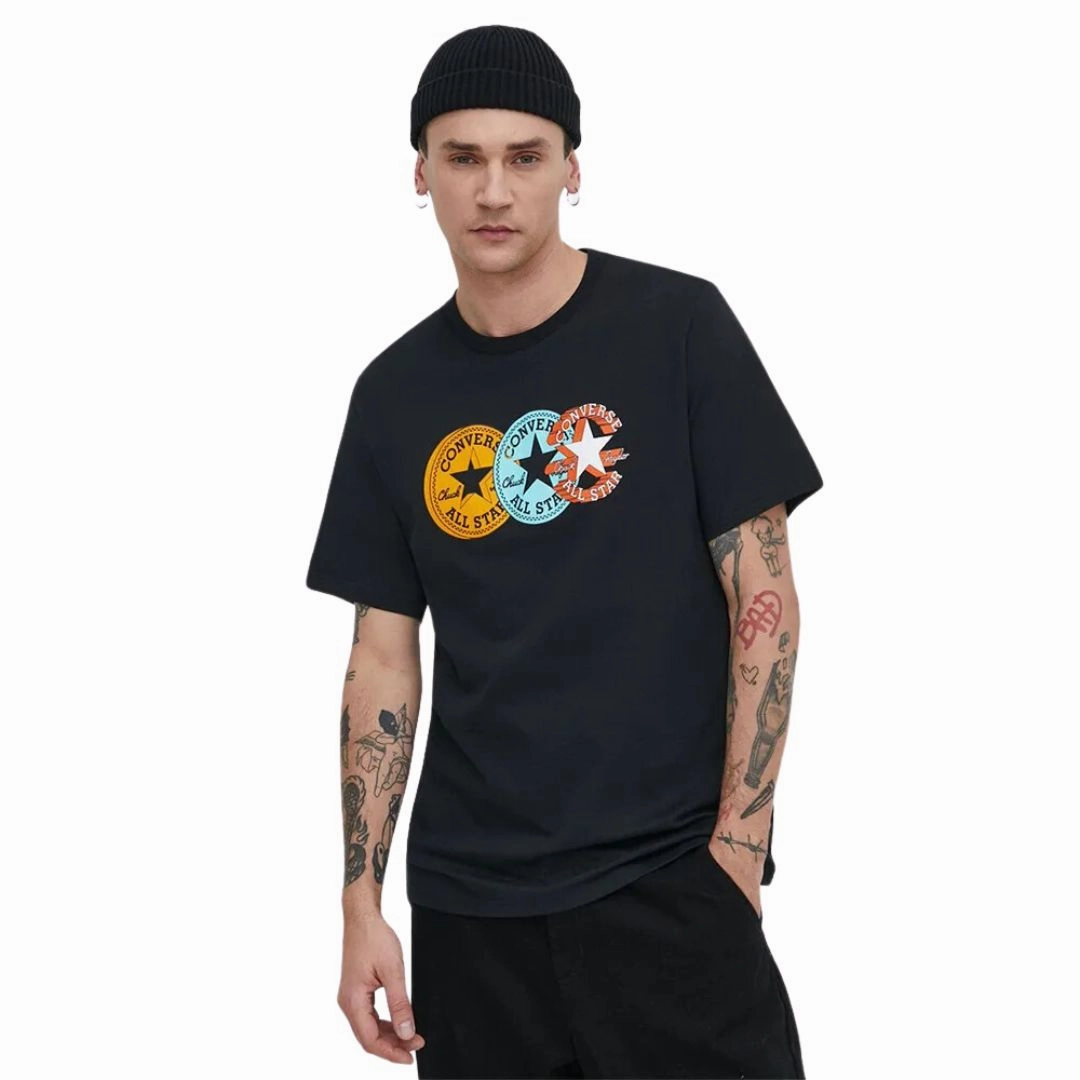 Round neck simplicity Chuck Patch Distort T-shirt
