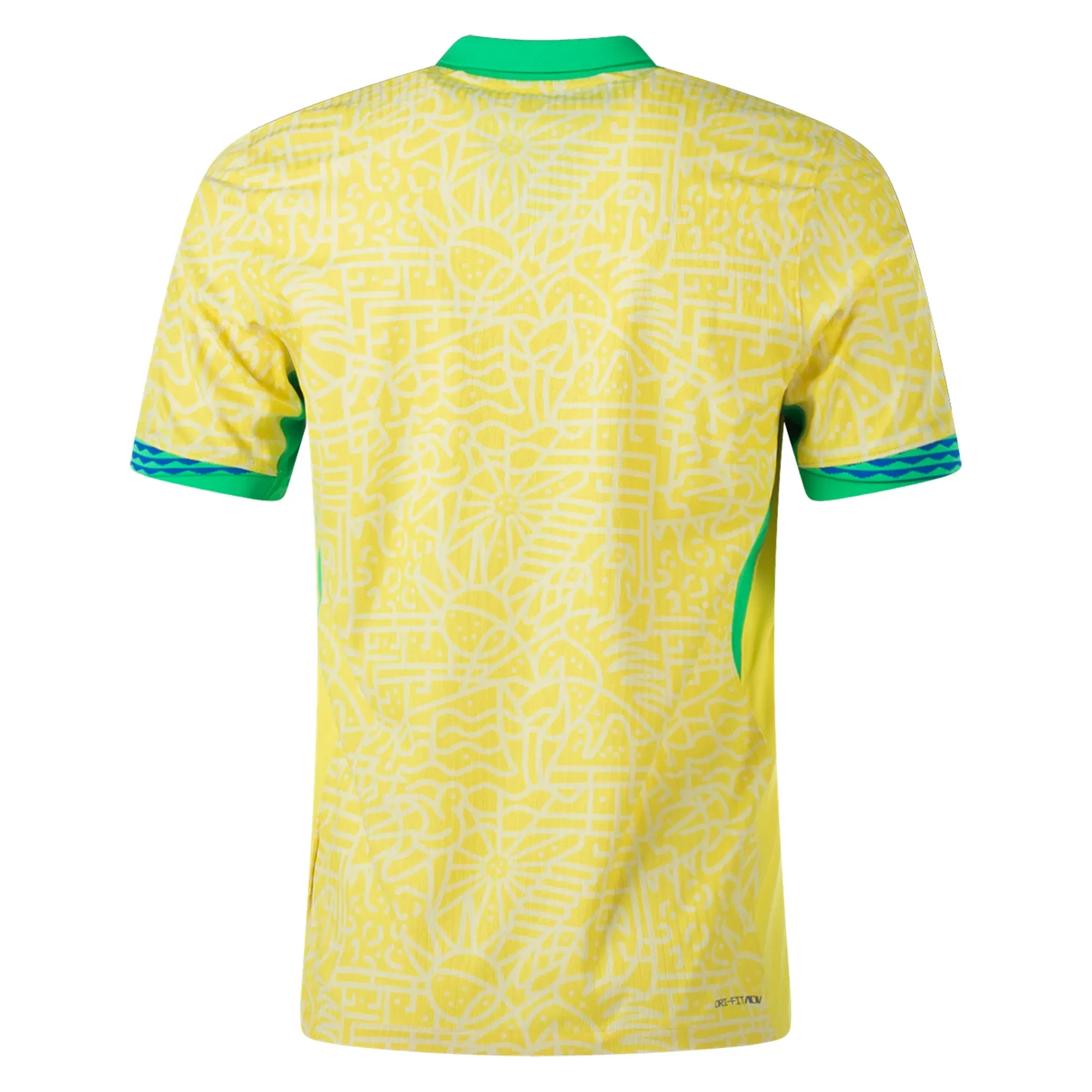 Speed Ready Moisture Lock Layer Nike Mens Brazil Home Jersey 24/25 (Dynamic Yellow/Lemon Chiffon/Green Spark)