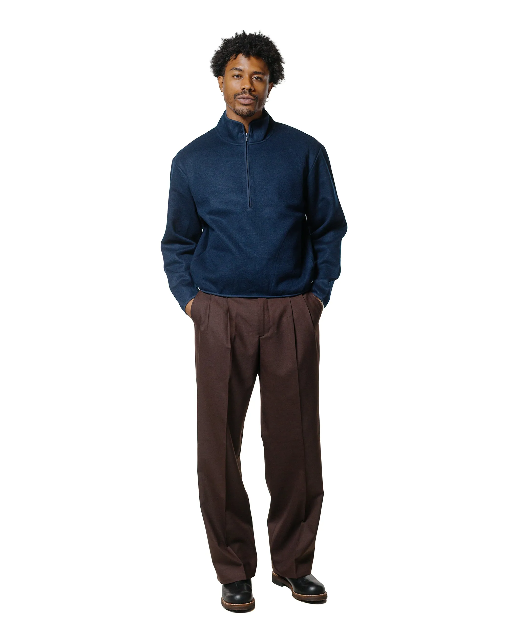 Sunflower Wool Half Zip Navy Fashion Trend packable