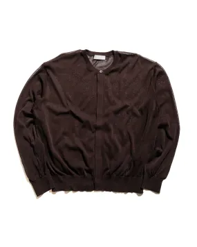 Amomento Sheer Round Cardigan Dark Brown product group cooperation