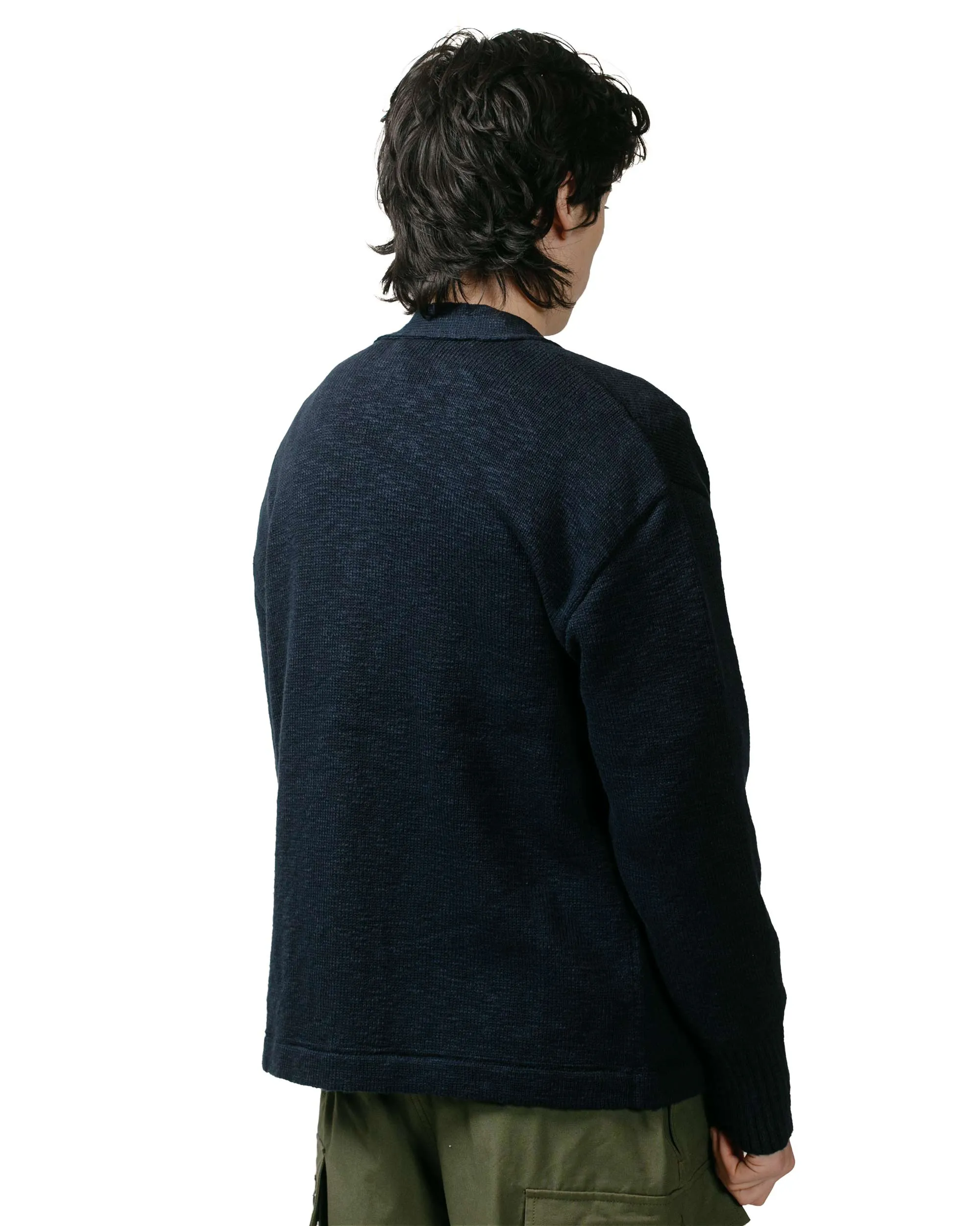 Comfy Layers Cold Weather Wear The Real McCoy's MC24016 Cotton Summer Cardigan Ink Blue